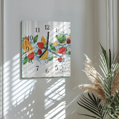 Horloge murale carrée Fruit