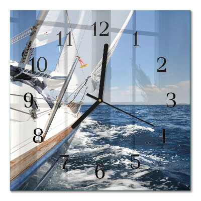 Pendule carrée en verre Yacht