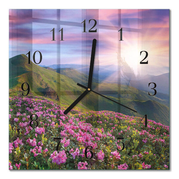 Horloge murale carrée Paysage
