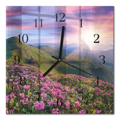 Horloge murale carrée Paysage