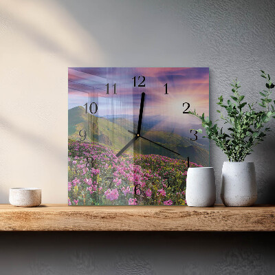 Horloge murale carrée Paysage