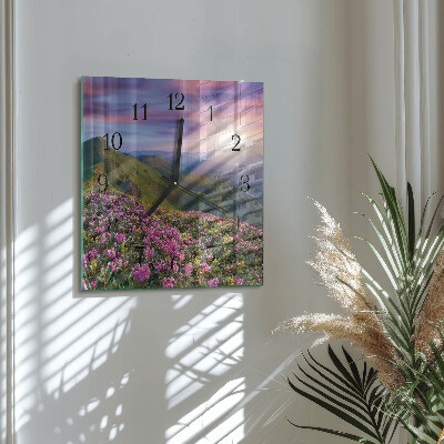 Horloge murale carrée Paysage
