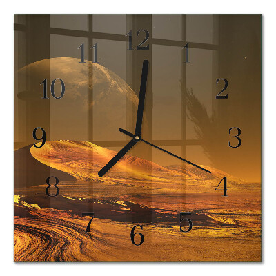 Horloge murale carrée Désert