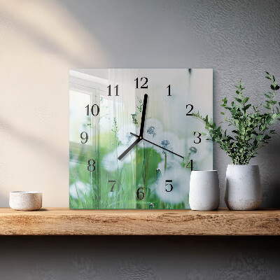 Horloge murale carrée Prairie