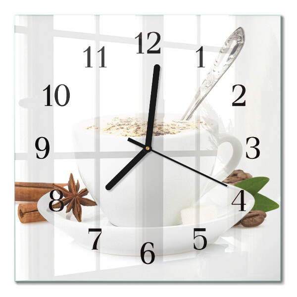 Horloge murale carrée Une tasse d'anis