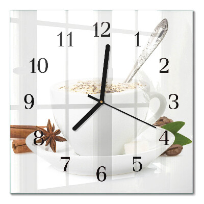 Horloge murale carrée Une tasse d'anis