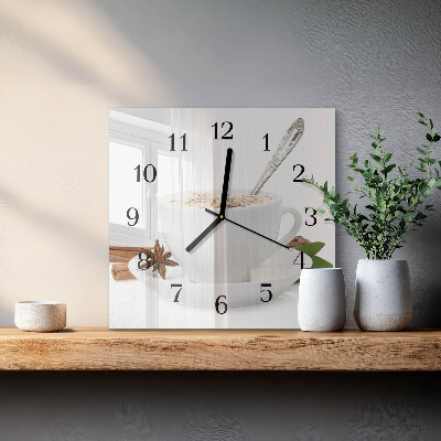 Horloge murale carrée Une tasse d'anis