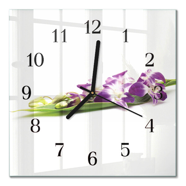 Horloge murale carrée Fleurs