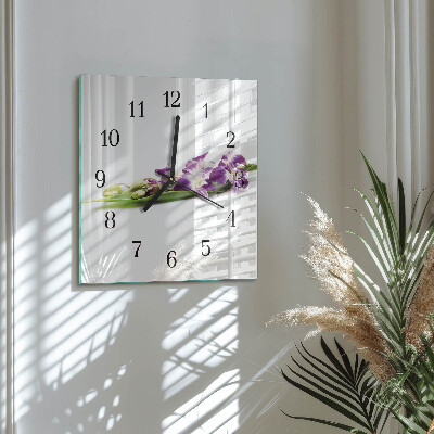 Horloge murale carrée Fleurs