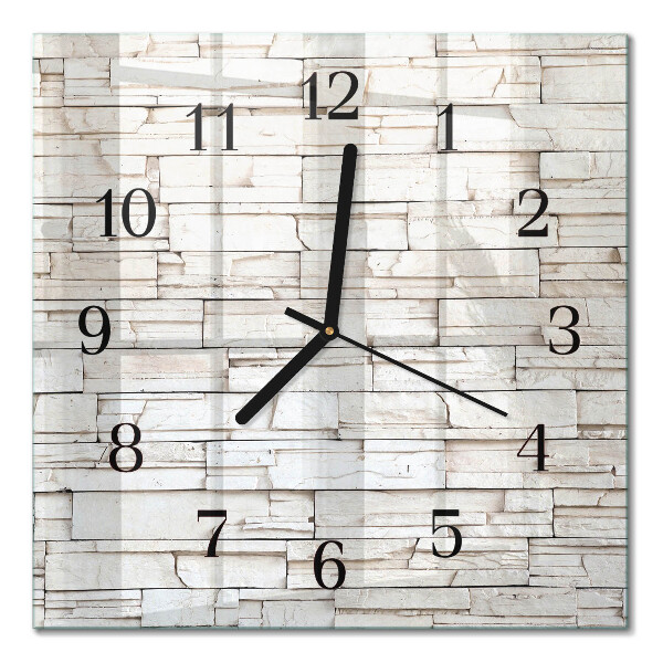 Horloge murale carrée Mâchefer
