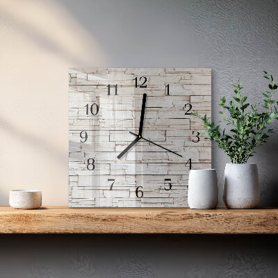 Horloge murale carrée Mâchefer