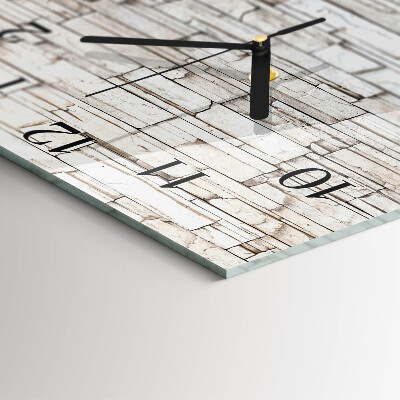 Horloge murale carrée Mâchefer