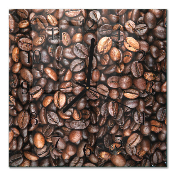 Horloge murale carrée Café en grains