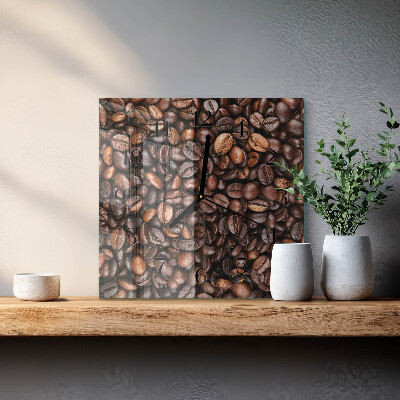 Horloge murale carrée Café en grains