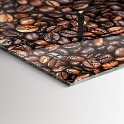 Horloge murale carrée Café en grains