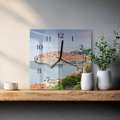 Horloge murale carrée Chemin de la nature