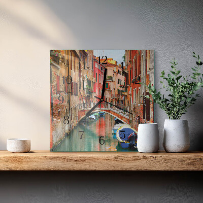 Pendule carrée en verre Venise