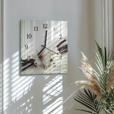 Horloge murale carrée Vanille