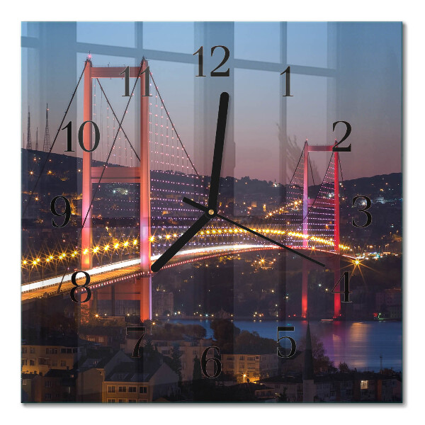 Horloge murale carrée Pont