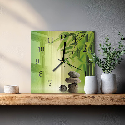 Horloge murale carrée Pierres