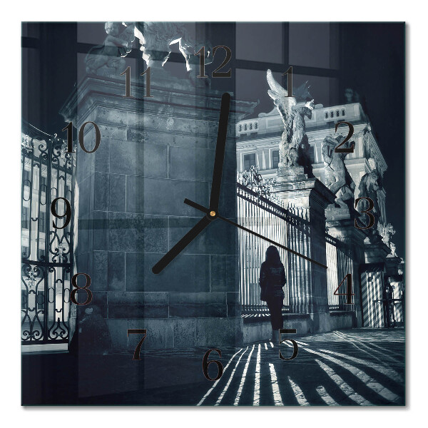 Pendule carrée en verre Hradčany