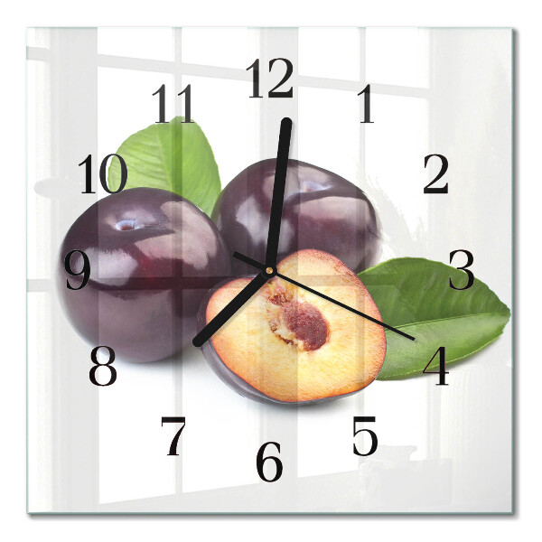 Horloge murale carrée Prunes