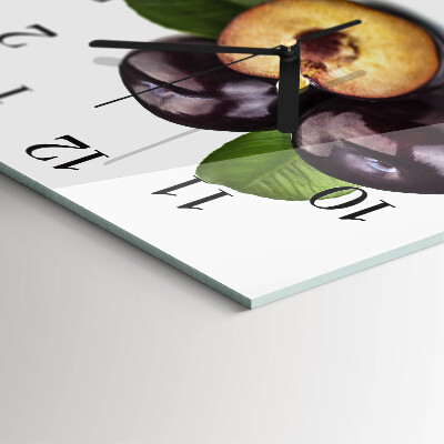 Horloge murale carrée Prunes