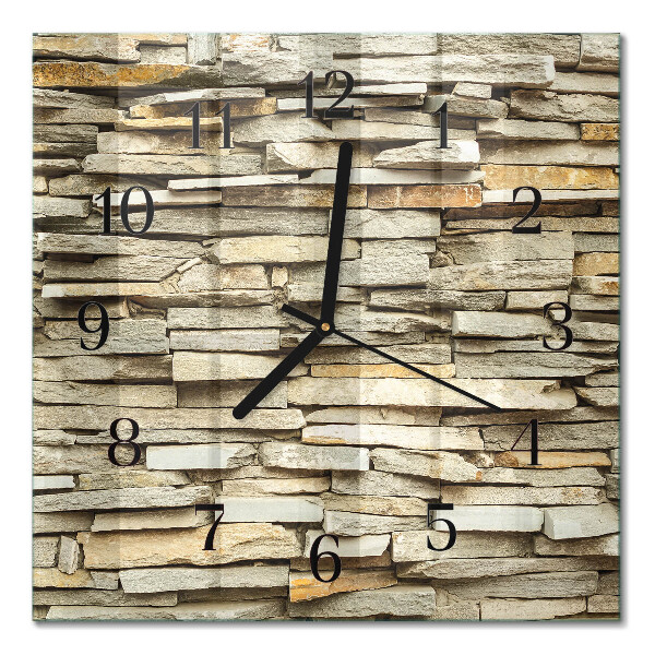Horloge murale carrée Pierres