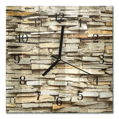 Horloge murale carrée Pierres