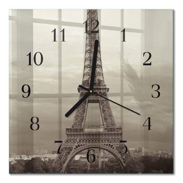 Horloge murale carrée Tour eiffel