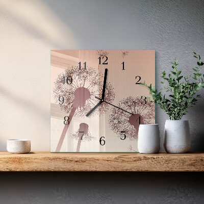 Horloge murale carrée Pissenlit