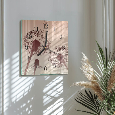 Horloge murale carrée Pissenlit