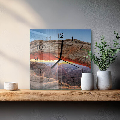 Horloge murale carrée Grand canyon
