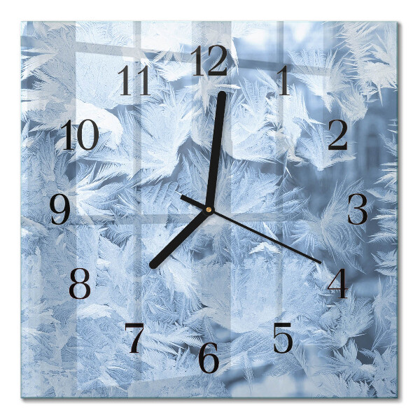 Horloge murale carrée Flocons de neige