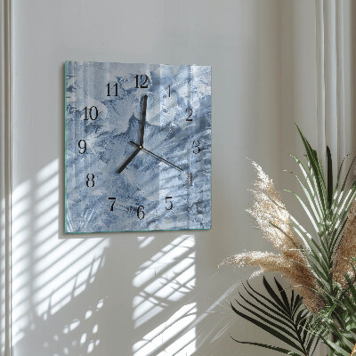 Horloge murale carrée Flocons de neige