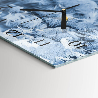 Horloge murale carrée Flocons de neige