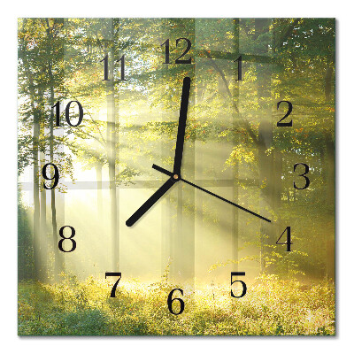 Horloge murale carrée Forêt