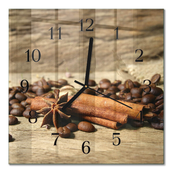 Horloge murale carrée Cannelle anisée