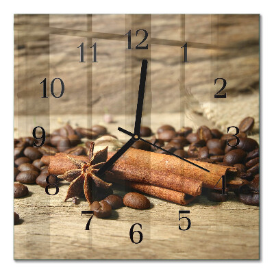 Horloge murale carrée Cannelle anisée