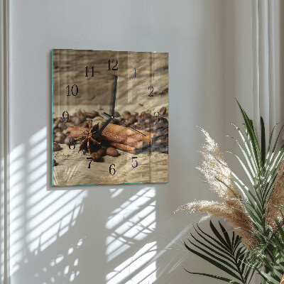 Horloge murale carrée Cannelle anisée