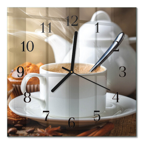 Horloge murale carrée Tasse