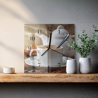 Horloge murale carrée Tasse
