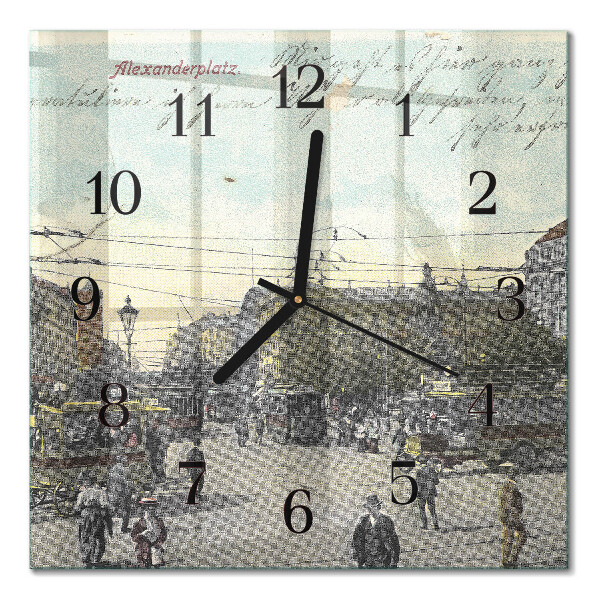 Pendule carrée en verre Carte postale