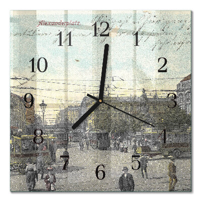 Pendule carrée en verre Carte postale
