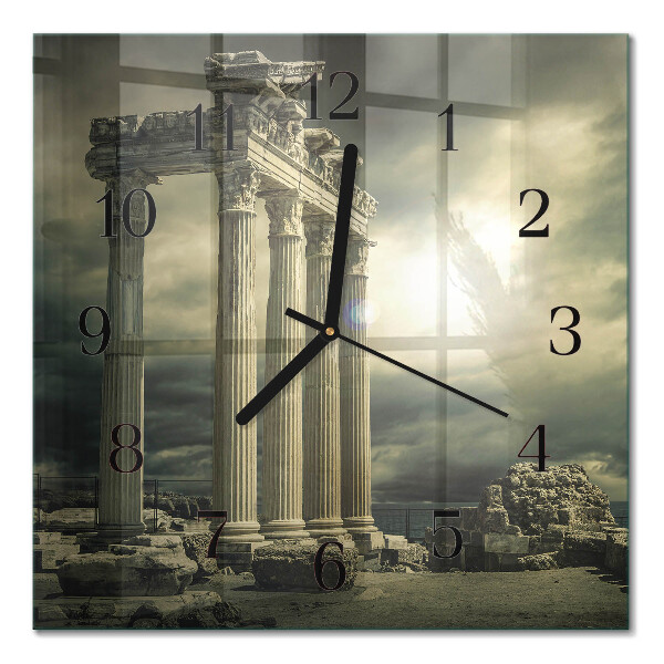 Pendule carrée en verre Acropole