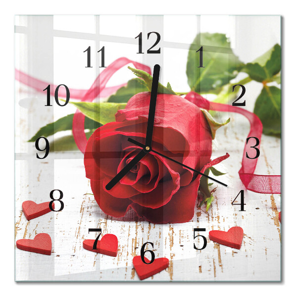 Horloge murale carrée Rose