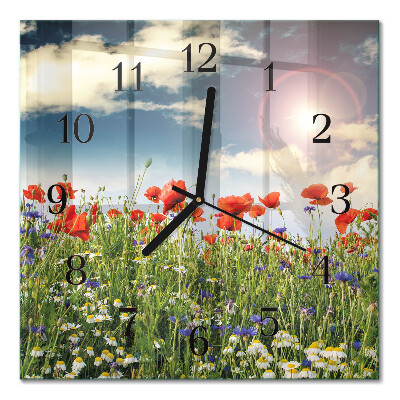 Horloge murale carrée Prairie