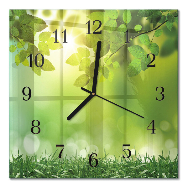 Horloge murale carrée Printemps
