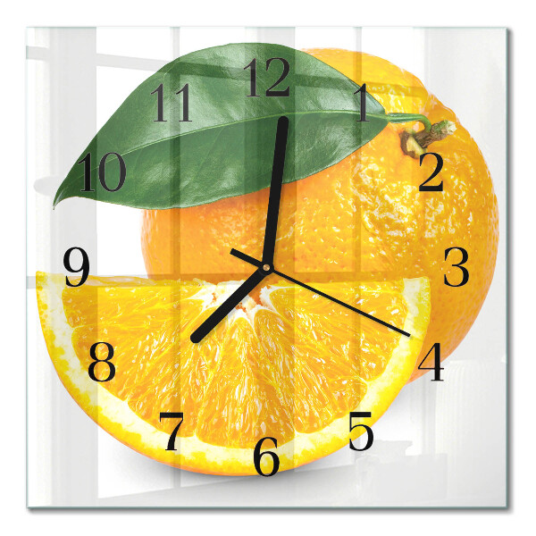 Horloge murale carrée Oranges