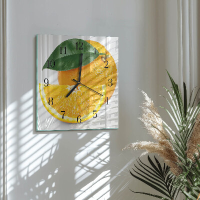 Horloge murale carrée Oranges